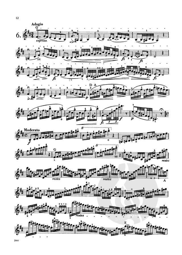24 Caprices Partition pour violon Pierre Rode 
