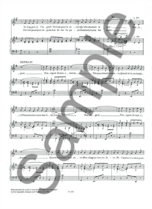 Rossignol De Mes Amours Piano Chant Et Guitare