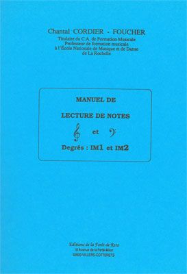 Manuel de Lecture de Notes (Cles de Sol et Fa) de Chantal Cordier