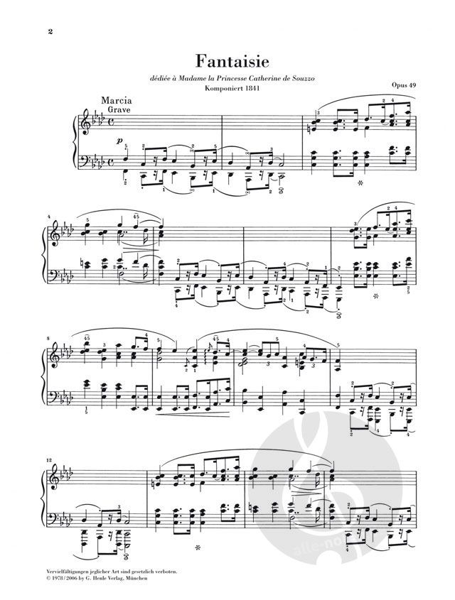 Piano Fantaisies Op.49 fa min 