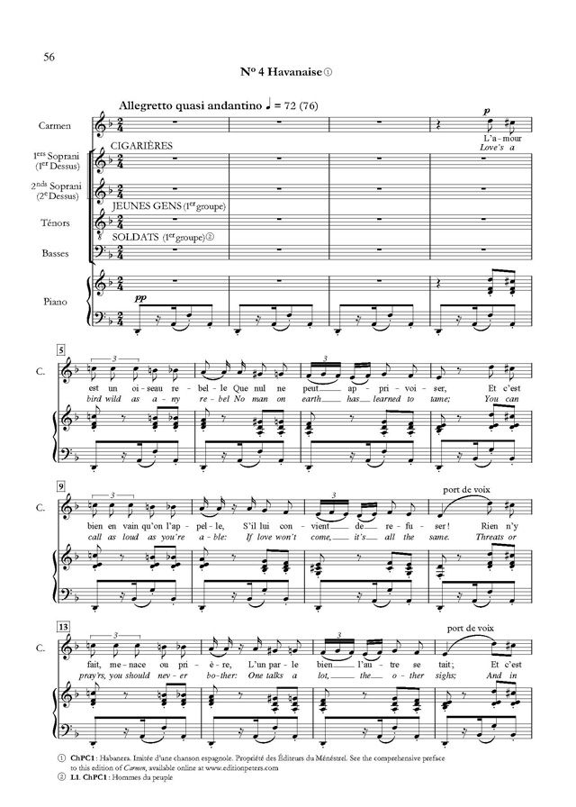 Partition Chant-Piano Carmen De Bizet - Édition Ancienne Choudens (Ouvert Jamais Utilisé)